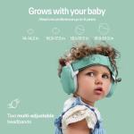 Alpine Muffy Baby Comfort - Protects Hearing for Babies and Toddlers - CE & ANSI Certified - Unique Headband for Safe fit & Comfort - Multi-adjustable for Ages 3-48 Months, 24dB Sound Reduction, Green