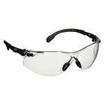 3M Solus 1000 Series, S1501SGAF, Black Temples, Scotchgard Anti-Fog Coating, Clear AF-AS lens