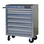 WTRAVEL Rolling Tool Chest with 7-Drawer Tool Box with Wheels Multifunctional Tool Cart Mechanic Tool Storage Cabinet for Garage, Warehouse, Workshop, Repair Shop (Silver)