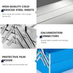 FITHOIST Metal Cantilever Tool Box, 3-Tier 5 Tray Fold Out Stainless Steel Tool Box with Handle, 14" Stack-able Portable Tool Storage Box Organizers Chest for Household Factory Warehouse Repair Shop