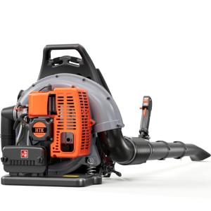HTK 63 CC Gas Backpack Leaf Blower - 2-Stroke Engine, High-Velocity 665 CFM, Ergonomic Design, Low Vibration, and Cruise Control for Effortless Yard Mastery All Year Round