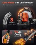 HTK 63 CC Gas Backpack Leaf Blower - 2-Stroke Engine, High-Velocity 665 CFM, Ergonomic Design, Low Vibration, and Cruise Control for Effortless Yard Mastery All Year Round
