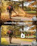 HTK 63 CC Gas Backpack Leaf Blower - 2-Stroke Engine, High-Velocity 665 CFM, Ergonomic Design, Low Vibration, and Cruise Control for Effortless Yard Mastery All Year Round