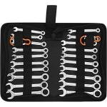 Premium Midget Wrench Set - 22-Piece Mini Combination Wrench Set Metric & SAE Ignition Wrench Sets 4-10mm & 5/32'' to 7/16'' Lightweight Small Carry Pouch