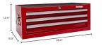 Workington Industrial 3 Drawers Portable Metal Intermediate Box, 26" Middle Tool Chest Cabinet with Ball Bearing Drawer Slides, Steel Tool Storage Box Organizer 4009 Red