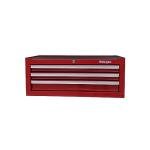 Workington Industrial 3 Drawers Portable Metal Intermediate Box, 26" Middle Tool Chest Cabinet with Ball Bearing Drawer Slides, Steel Tool Storage Box Organizer 4009 Red