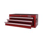 Workington Industrial 3 Drawers Portable Metal Intermediate Box, 26" Middle Tool Chest Cabinet with Ball Bearing Drawer Slides, Steel Tool Storage Box Organizer 4009 Red