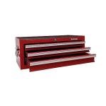 Workington Industrial 3 Drawers Portable Metal Intermediate Box, 26" Middle Tool Chest Cabinet with Ball Bearing Drawer Slides, Steel Tool Storage Box Organizer 4009 Red