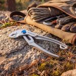 WORKPRO Mini Water Pump Pliers, 4-Inch Groove Joint Pliers, Fast Adjustable Tongue and Groove Pliers with 15-Position Push-Lock, V-Jaw for Multi-Surface Grip, Ideal for Tight Spaces and Versatile Use