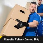 COOLJOB 12/60 Pairs Safety Work Gloves Pack Bulk with Grip PU Coating, 13 Gauge Seamless Knit Gloves with Polyurethane Dipped for Warehouse Working, Breathable Lightweight for Men Women, Black Large