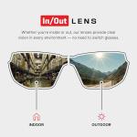 NoCry Tinted Safety Glasses for Men and Women with Anti-Fog and Scratch Resistant Wrap-Around Lenses — Adjustable Temples and Nose Pads — 100% UV Resistant, ANSI Z87.1 Certified Protective Eyewear