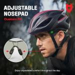 NoCry Tinted Safety Glasses for Men and Women with Anti-Fog and Scratch Resistant Wrap-Around Lenses — Adjustable Temples and Nose Pads — 100% UV Resistant, ANSI Z87.1 Certified Protective Eyewear