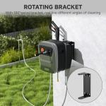 Giraffe Tools Grandfalls Retractable Pressure Washer G20, 2500 PSI 2.2 GPM, Wall Mounted with 65FT Hose Reel, 4 Nozzles for Floor/Cars/Fences/Patios, Dark Silver Case with Grey Pressure Hoses