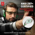 NoCry Tinted Safety Glasses for Men and Women with Anti-Fog and Scratch Resistant Wrap-Around Lenses — Adjustable Temples and Nose Pads — 100% UV Resistant, ANSI Z87.1 Certified Protective Eyewear