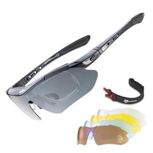 ROCKBROS Pickleball Glasses for Men/Women Safety Certified Polarized UV400 Protection Sports Glasses with Detachable Temples & Strap