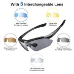 ROCKBROS Pickleball Glasses for Men/Women Safety Certified Polarized UV400 Protection Sports Glasses with Detachable Temples & Strap