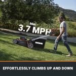 WORX Nitro 21" Cordless Lawn Mower, Electric Mower with Variable Speed, Self-propelled Lawn Mower with Aerodeck & Intellicut, 2 × 5.0 Ah Batteries & Charger Included, WG760