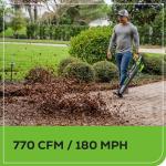 Greenworks 80V (770 CFM/190 MPH) Brushless Cordless Leaf Blower, Commercial-Grade Power for Autumn Leaf Composting, Spring Pollen Cleanup and Post-Snow Debris, Includes 4.0Ah Battery & Rapid Charger