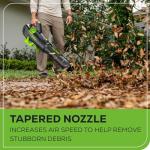 Greenworks 80V (770 CFM/190 MPH) Brushless Cordless Leaf Blower, Commercial-Grade Power for Autumn Leaf Composting, Spring Pollen Cleanup and Post-Snow Debris, Includes 4.0Ah Battery & Rapid Charger