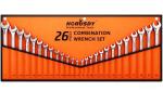 26-Piece Combination Wrench Set with Roll-Up Pouch
