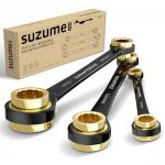 SUZUME 4 in 1 Ratchet Wrench 3-Piece Metric (8-19mm) 15K Gear Cycles Tested 72-Tooth CR-V Steel Reversible Ratcheting Box Wrench Set with Storage Bag and EVA Foam for Motorcycle Car Bicycle DIY