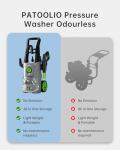 Pressure Washer, Patoolio Power Washers with Foam Cannon 4200PSI for Fences/Patios/Decks/Patios and Cars Powerwasher