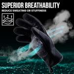 TAILI Level 3 Needle, Level 5 Puncture Resistant Work Gloves for Gardening, Touchscreen, Breathable, Grip Enhanced A7 Cut Resistant Safety Gloves, Black, XL, 1 Pair