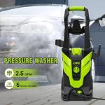 Pressure Washer, Power Washer with 4 Quick Connect Nozzles 1 Foam Cannon, High Pressure Cleaning Machine for Cars/Fences/Driveways/Patios/Farms/Home Cleaning