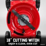 PowerSmart EasyCut™ 18-in. 144cc Push Gas Lawn Mower with 3-in-1 Cutting System, Compact & Lightweight