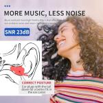 LYSIAN High Fidelity Concert Ear Plugs (2 Pairs), Snug Fit Size Reusable Noise Reduction Earplugs for Musicians, Drummers, DJs - 23dB Hearing Protection for Concerts, Festivals, Raves & Gaming