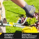 COOLJOB 3/6/12 Pairs Nitrile Rubber Coated Nylon Safety Work Gloves, Dotted for Non-Slip Grip, Breathable Soft Seamless Knit Nitrile Dipped Gloves for Warehouse, Home Improvement, Yard, Grey Medium