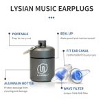 LYSIAN High Fidelity Concert Ear Plugs (2 Pairs), Snug Fit Size Reusable Noise Reduction Earplugs for Musicians, Drummers, DJs - 23dB Hearing Protection for Concerts, Festivals, Raves & Gaming