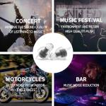 LYSIAN High Fidelity Concert Ear Plugs (2 Pairs), Snug Fit Size Reusable Noise Reduction Earplugs for Musicians, Drummers, DJs - 23dB Hearing Protection for Concerts, Festivals, Raves & Gaming