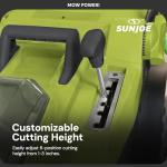 Sun Joe Cordless Electric Push Lawn Mower with 6-Position Height Adjustment, 11-Gal Bag, 17-Inch Cutting Width - Heavy-Duty Yard Trimmer for Gardening Care and Maintenance, 24V-X2-17LM