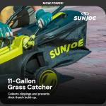 Sun Joe Cordless Electric Push Lawn Mower with 6-Position Height Adjustment, 11-Gal Bag, 17-Inch Cutting Width - Heavy-Duty Yard Trimmer for Gardening Care and Maintenance, 24V-X2-17LM