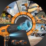 YUQUESEN Cordless Leaf Blower, 980,000 RPM Handheld Leaf Blower with 2 X 4.0Ah Batteries & Charger, Lightweight Leaf Blowers for Patio Cleaning, Lawn Care, Leaves, Dust - Orange