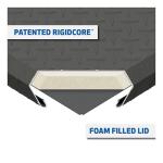 UWS EC10313 63-Inch Matte Black Heavy-Wall Aluminum Angled Truck Tool Box with Low Profile, RigidCore Lid