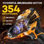 Aowei Cordless Drill Set/Driver, 20V Electric Power Drill With Battery And Charger, 40N Torque, 20+1 Settings, 2 Batteries,3/8-Inch Keyless Chuck, Driver Bits Kit, LED Light