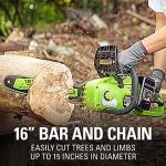 Greenworks 48V 40.6cm Cordless Chainsaw with Batteries
