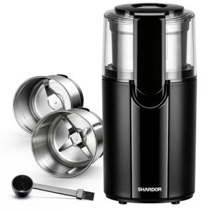 SHARDOR Electric Coffee and Spice Grinder with Bowls