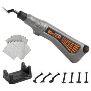 Bucasso Cordless Pen Sander, Variable Speed and USB Charging with LED Light, Multi-Purpose Power Tool for Sanding, Polishing, Finishing, DIY Crafts