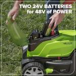 Greenworks 48V Cordless 17" Lawn Mower with Batteries