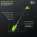 Greenworks 48V (24V x 2) 17" Brushless Mower+12" String Trimmer +320CFM Blower,(2) 4.0Ah Batteries and 2A Dual Port Charger