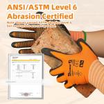 Schwer 3 Pairs Safety Work Gloves Micro-Foam Nitrile Coated, Level 4 Abrasion Resistant Nylon Working Gloves with Micro Dot Grip, Touchscreen, Used for General Use, Gardening, Mechanic, LT5619, L