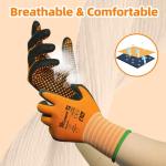 Schwer 3 Pairs Safety Work Gloves Micro-Foam Nitrile Coated, Level 4 Abrasion Resistant Nylon Working Gloves with Micro Dot Grip, Touchscreen, Used for General Use, Gardening, Mechanic, LT5619, L