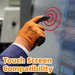 Schwer 3 Pairs Safety Work Gloves Micro-Foam Nitrile Coated, Level 4 Abrasion Resistant Nylon Working Gloves with Micro Dot Grip, Touchscreen, Used for General Use, Gardening, Mechanic, LT5619, L