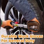 Schwer 3 Pairs Safety Work Gloves Micro-Foam Nitrile Coated, Level 4 Abrasion Resistant Nylon Working Gloves with Micro Dot Grip, Touchscreen, Used for General Use, Gardening, Mechanic, LT5619, L