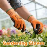 Schwer 3 Pairs Safety Work Gloves Micro-Foam Nitrile Coated, Level 4 Abrasion Resistant Nylon Working Gloves with Micro Dot Grip, Touchscreen, Used for General Use, Gardening, Mechanic, LT5619, L