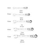 Amazon Basics Ratchet Wrenches Set, Flexible Metric Flex Head, 5-Piece