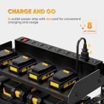 Power Tool Organizer Wall Mount with Charging Station